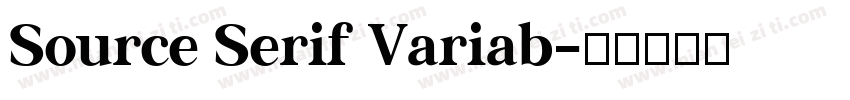 Source Serif Variab字体转换
